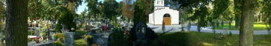 Panorama starej części cmentarza w Jelczu-Laskowicach [410 kB]