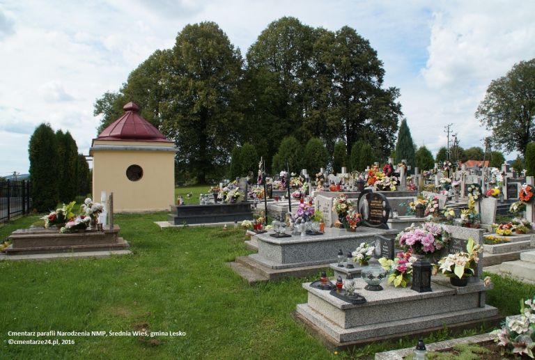 Cmentarz parafii Narodzenia NMP, Średnia Wieś, gmina Lesko [GALERIA]