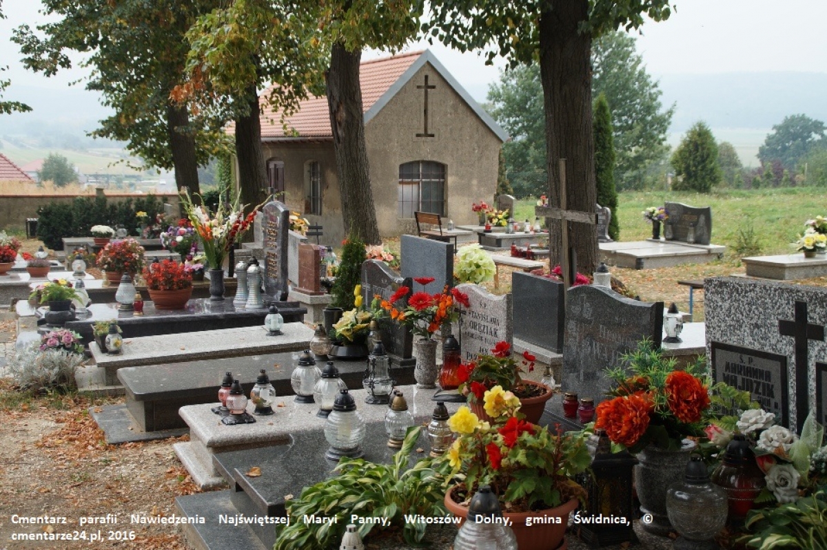 Cmentarz parafii Nawiedzenia Najświętszej Maryi Panny, Witoszów Dolny, gmina Świdnica