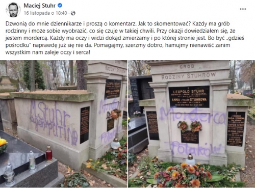 Rodzinny grobowiec Sthurów został zdewastowany!