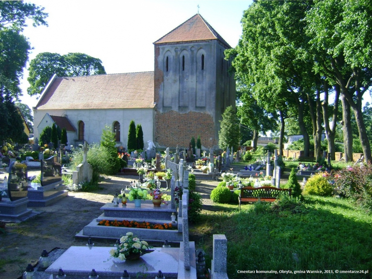 Cmentarz komunalny, Obryta, gmina Warnice