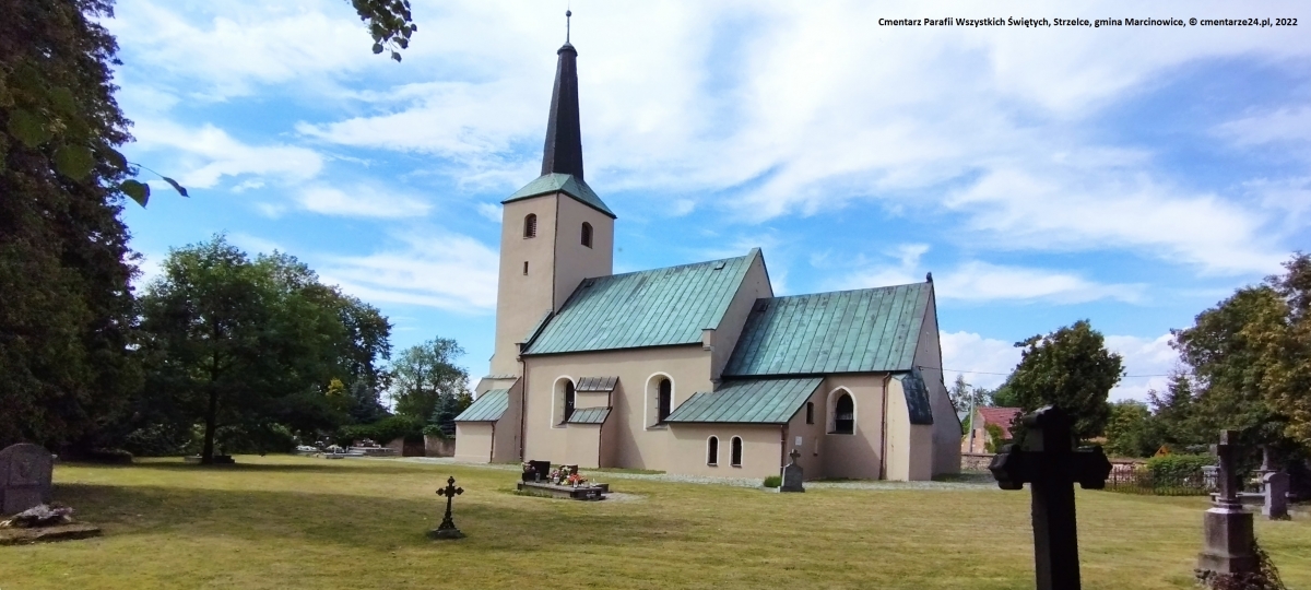 Cmentarz przykościelny parafii Wszystkich Świętych, Strzelce, gmina Marcinowice